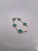 CERTIFIED BRAND NEW 18K YELLOW GOLD CLOVER LEAF BRACELET