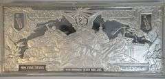 Gorgeous One-Half Troy Pounds pure .999 fine silver $500 facsimile in plastic