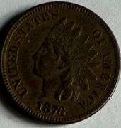 Full Liberty 1876 Indian Cent