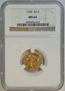Blazing virtual Gem BU 1928 $2.50 Indian Gold Piece. NGC MS64