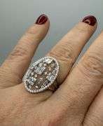 18K White Gold Diamond Puzzle Ring