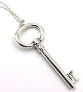 Tiffany & Co large oval key pendant on chain