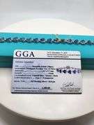 A true statement of elegance of Tanzanite Bracelet in Silver – GGA Certified. Set in lustrous silver