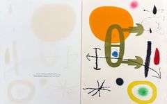 Investment Rare Joan Miro Hand-Signed Original Color Etching Joan Miro Les sentiers de la creation -