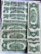 12 Various 1953 1963 Series $2 US Notes