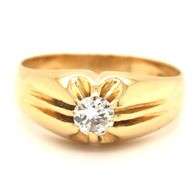14kt Yellow gold 0.35ct diamond ring
