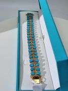 Antique Turquoise Bracelet in Gold Plated Silver