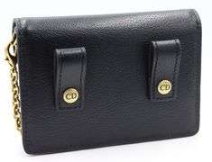 Italian black leather small wallet belt bag