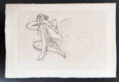 Very rare Henri Matisse etching signed in the plate, C.1920, from the series of Cinquante Dessins