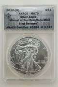2012-(S) American Silver Eagle, ANACS MS70 FR