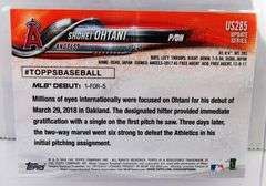 Shohei Ohtani 2018 Rookie Debut Baseball Card