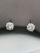 BRAND NEW 5.00 CARATSDIAMOND STUDS. 14K WHITE GOLD. LAB GROWN.