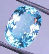 Superbly cut heavy flashing 18.97ct VS grade Swiss blue Topaz