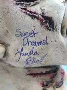 Linda Blair Signed Autographed The Exorcist Mask & Custom Display Stand ACOA ITP