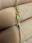 10k Yellow Gold Solid Franco Wheat Rope Chain 1.2mm Necklace 22"