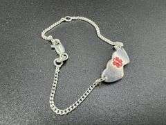 Sterling Silver Child's Medical Alert Bracelet 5" or 6" adjustable 925