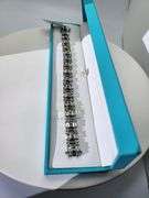 Sterling Silver Tourmaline Bracelet with Diamond accents