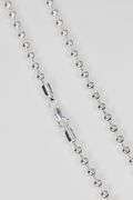 .925 Italian Sterling Silver 5mm Bead Chain Necklace 24 Inches