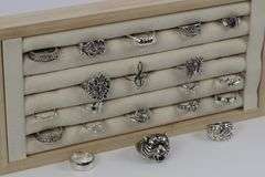 Sterling Silver .925 Curated Ring Assortment Various Sizes & Styles (20 Ring Lot)