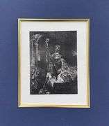 Extremely Rare and Collectible Antique Etching After Rembrandt, c. 1880