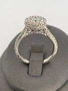 CERTIFIED AMAZING 14K WHITE GOLD AND DIAMOND RING