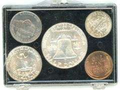 Gem BU 1958-D 5-pc Uncirculated Year Set in custom holder
