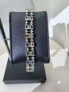 Sterling Silver Tourmaline Bracelet with Diamond accents