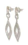 1.20ctw Diamond Double Open Marquise Shaped Dangle Earrings in 18K