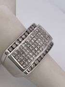 MEN'S CERTIFIED 14K WHITE GOLD AND DIAMOND RING 2.50 CARATS