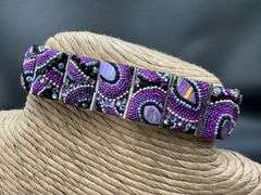 Original Handmade Mosaico Bracelet 8.5" 925 Sterling Silver Mexico Artistic Jewelry