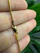 Sterling Silver 925 Snake Chain w/ Gold Plated 9" Bracelet Anklet
