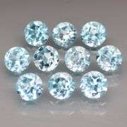 Matched! 15 piece 9.11ct full fire sky blue Topaz set!