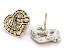 Lagos Caviar beloved heart stud earrings