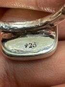 Sterling Silver 925 One of a Kind Dichroic Glass Ring Size 7.5