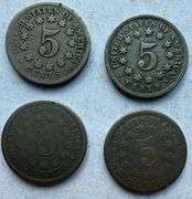 Four Shield Nickels