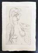 Very rare Henri Matisse etching signed in the plate, C.1920, from the series of Cinquante Dessins