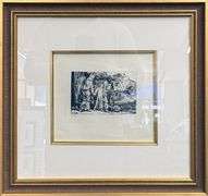 Extremely Rare and Collectible Antique Etching After Rembrandt, c. 1880