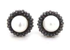 Lagos Caviar pearl stud earrings in 925 sterling silver