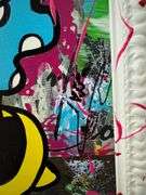 Playful Character Artwork on Canvas by Jozza Jozza Blue Skirt