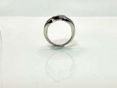 14 Kt White Gold Plate 7 Cttw Simulated Midnight Blue Sapphire Ring