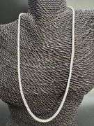 Rhodium Plated 925 Sterling Silver Round Clear CZ Tennis Necklace Bracelet 3mm 24"