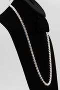 Sterling Silver Men's Heavy Wheat Chain 6mm Solid 925 Italy Foxtail Spiga 24"