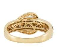 Le Vian 0.75ctw White and Chocolate Diamond Belt Buckle Ring in 14K