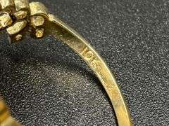 10k Yellow Gold White CZ Tiara Princess Crown Quinceanera 15 Anos Ring Size 7