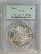Old Green label PCGS MS63 1880-S Morgan Silver Dollar