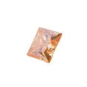 Stunning 5 Ct Princess Cut Golden Amber Fire Moissanite Solitaire