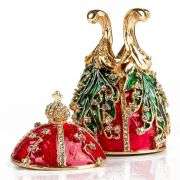 Lilies of the Valley Fabergé Egg Replica Jewelry Box