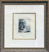 Extremely Rare and Collectible Antique Etching After Rembrandt, c. 1880