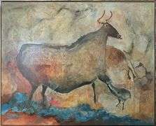 Expressive Earth-Toned Original on Canvas Yuval Wolfson The Sovereign Beast