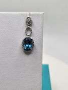 Magnificent pair earring Topaz and diamond in Silver – GGA Certified